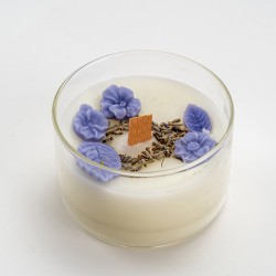 Doğal Soya Wax Lavanta Kokulu Mum